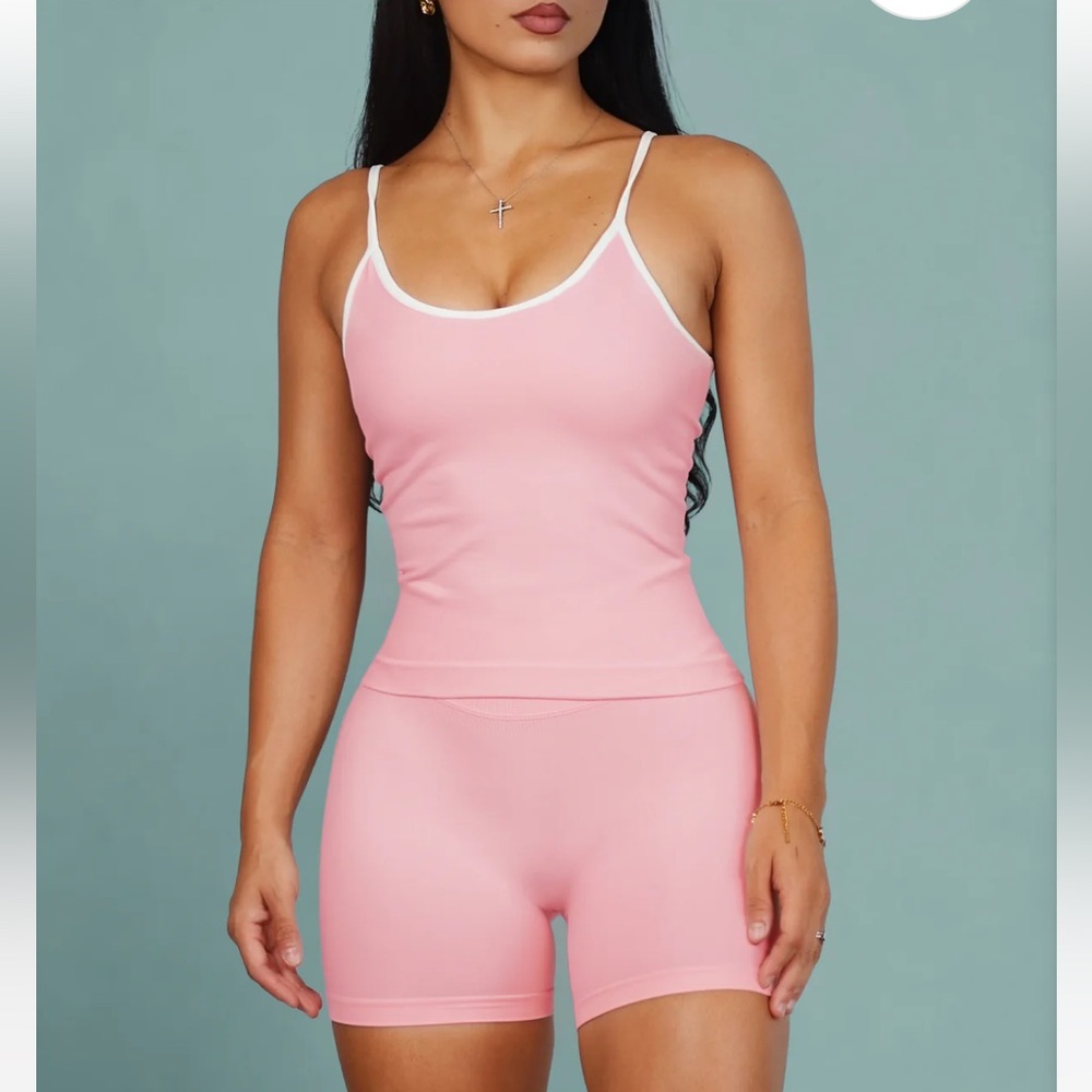 Pink Seamless Workout Set | Fitness Fashioness | Size M